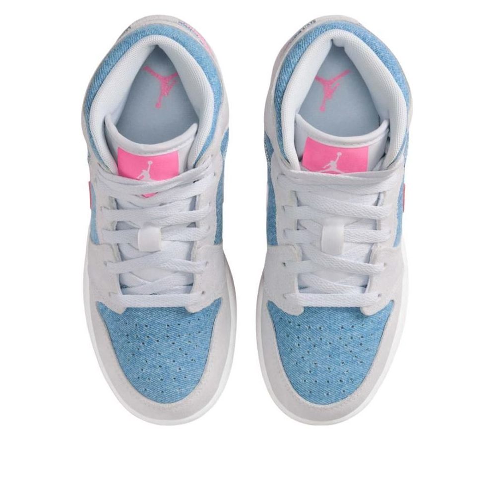 (GS) Air Jordan 1 Mid 'Denim Sequin' HQ1999-400