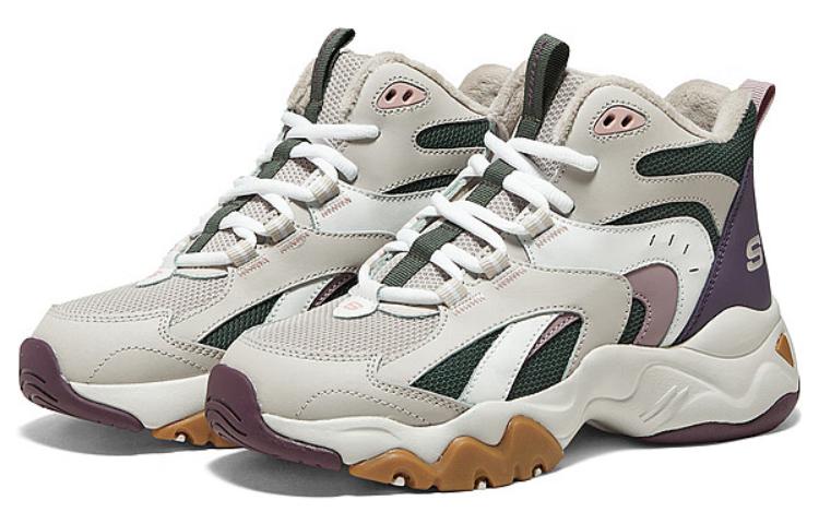 (WMNS) Skechers D'Lites Sneaker 'Beige Purple White' 168014-TPOL
