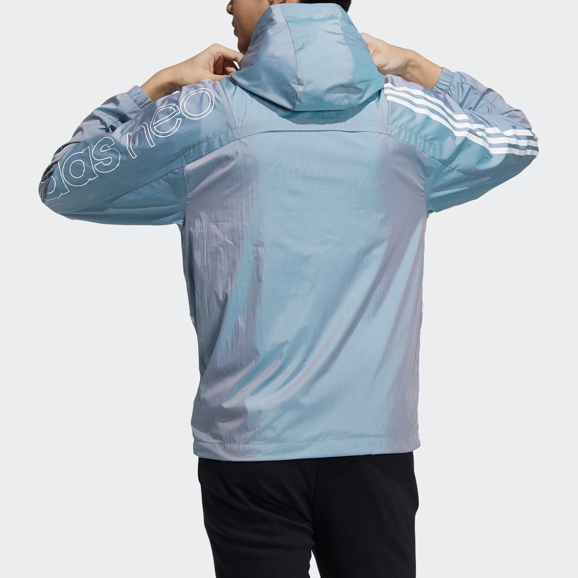 adidas neo M Hype Wb Q2 Casual Sports Hooded Jacket Blue GP5717