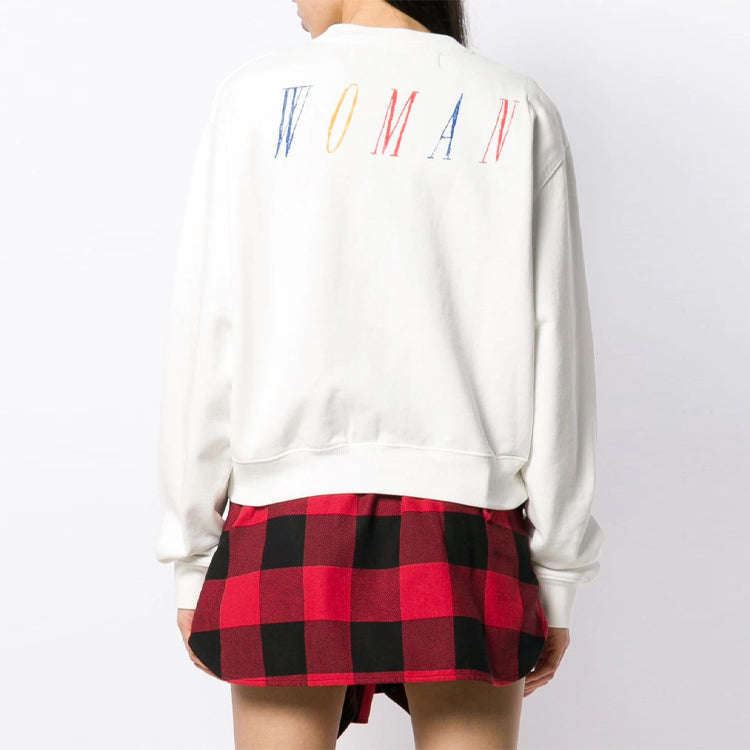 (WMNS) Off-White Graft Arrows Round-neck Sweatshirt White OWBA026E190030640188
