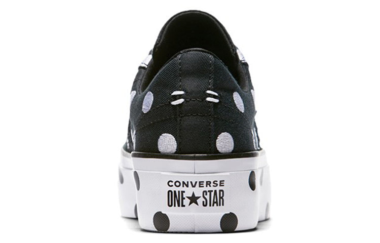 (WMNS) Converse One Star Platform Ox 'Black White' 560695C