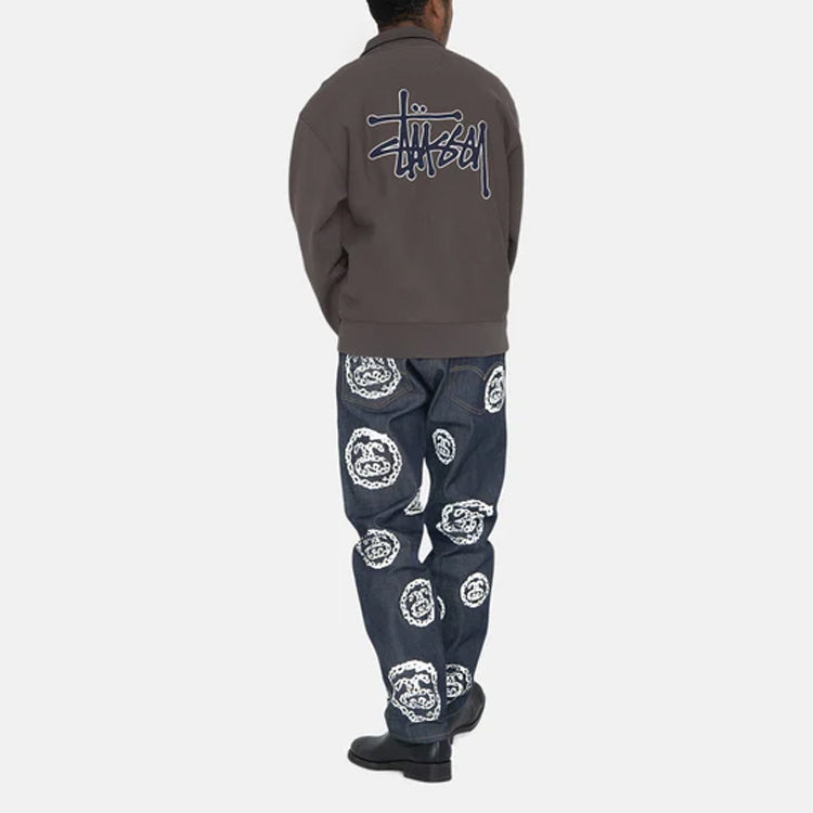 Stussy x Denim Tears Half Zip Fleece 'Charcoal' 318045