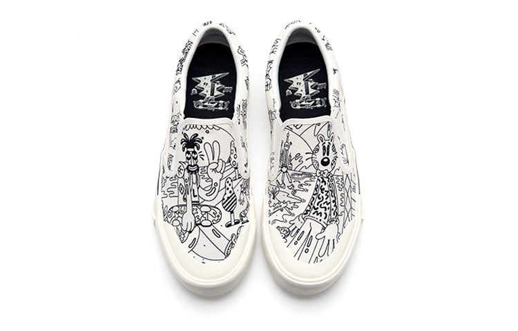(WMNS) Li-Ning Boogle x Steven Harrington Skate Shoes 'White Black' AECR072-3