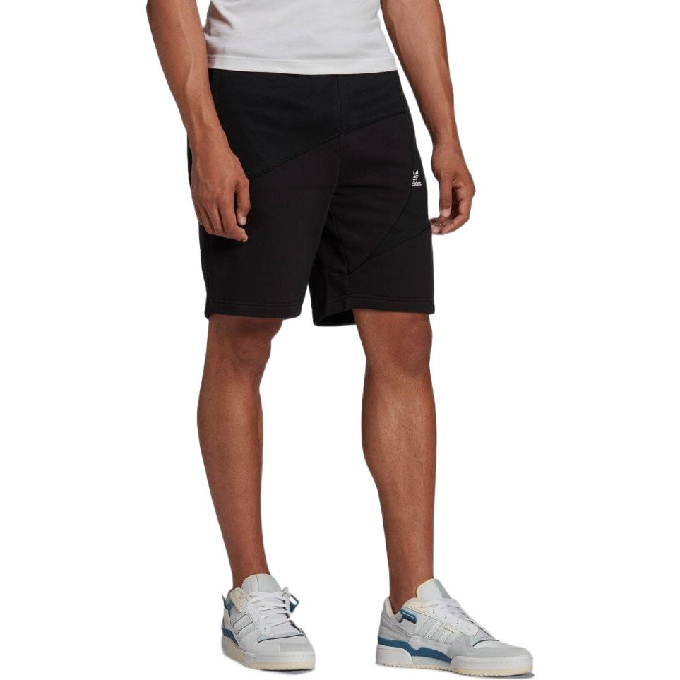 Men's adidas originals Logo Printing Splicing Casual Shorts Black HG1442
