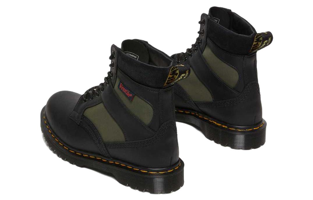 Dr. Martens 1460 Made in England Padded Panel Lace Up Boots 'Black Olive' 27754002