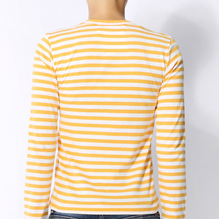 (WMNS) COMME des GARCONS PLAY Striped Long Sleeves Tee 'Yellow' AZ-T217-051-2