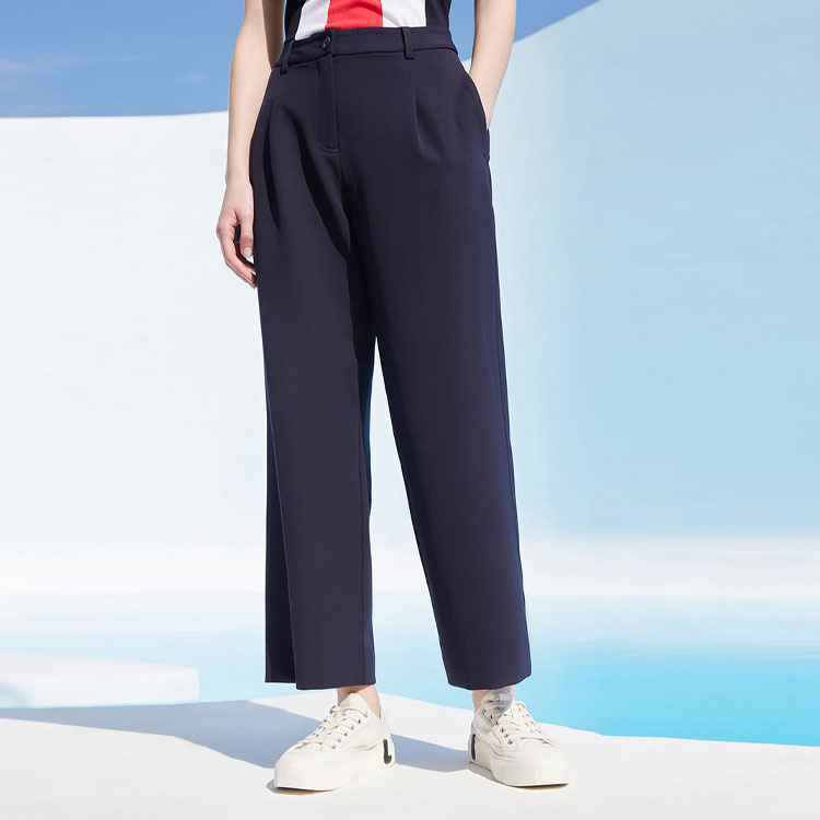 (WMNS) FILA Straight Slim Fit Casual Business Pants Blue F11W122802F-NV