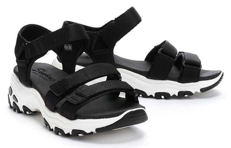 (WMNS) Skechers D'Lites Sandals Black 31514-BLK