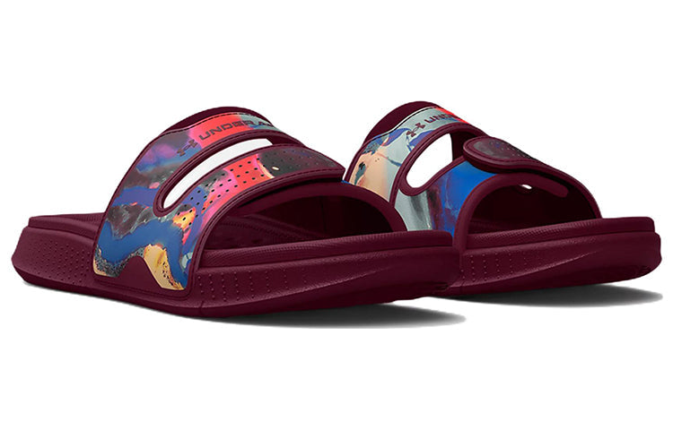 (WMNS) Under Armour Ansa Studio Slides 'Graphic Bolt Red' 3025404-600
