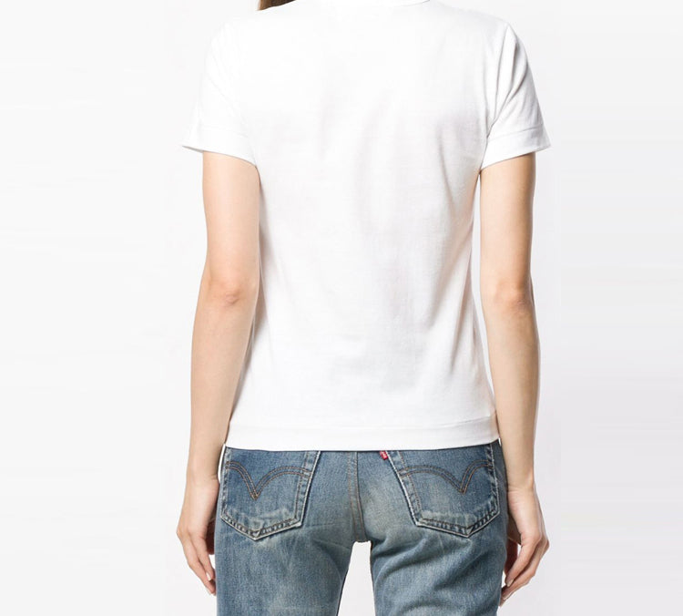 (WMNS) COMME des GARCONS PLAY Polka Dot Upside Down Tee 'White Red Navy' AZ-T239-051-1