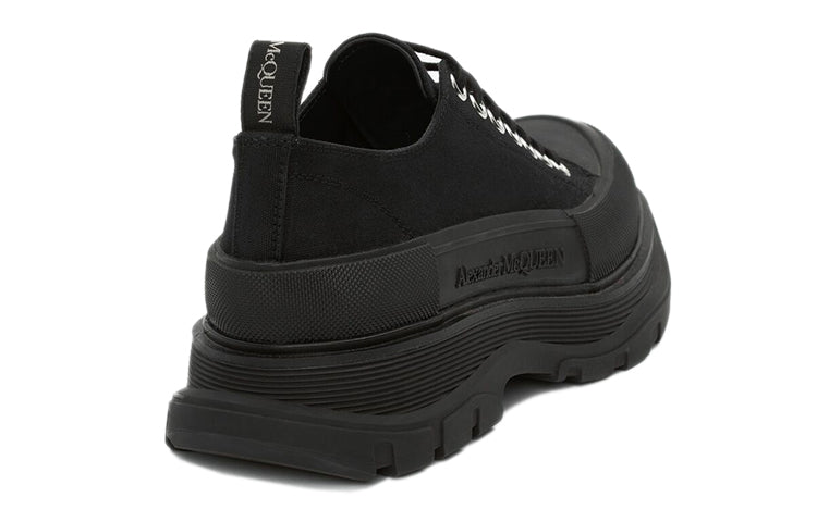 (WMNS) Alexander McQueen Tread Slick Lace Up 'Black' 617881W4L321000