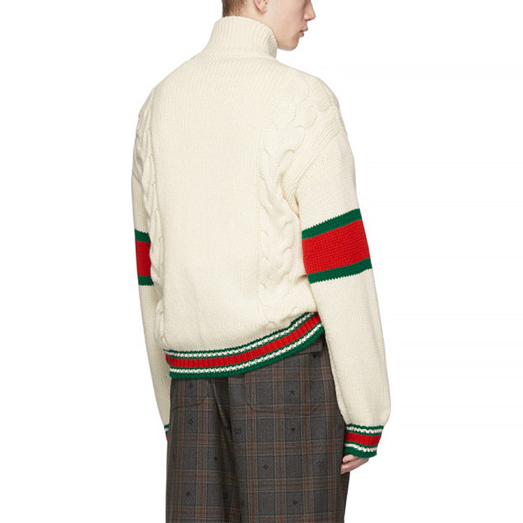 Gucci Twisted Bomber Jacket For Men Beige 599311-XKA32-9133
