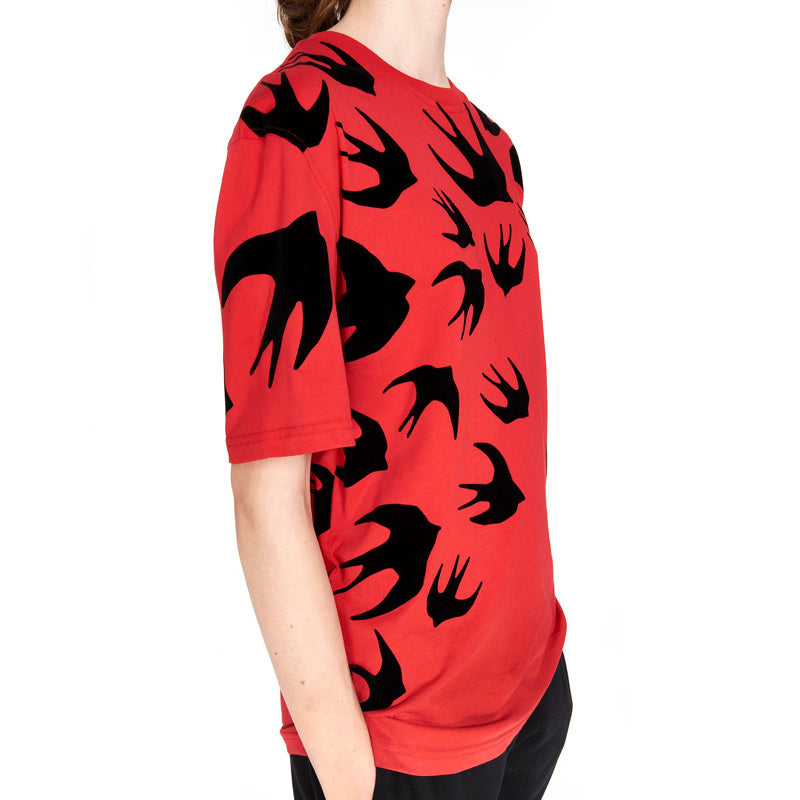 McQ Alexander McQueen Cotton Short Sleeve Red 494256-RLT73-6100