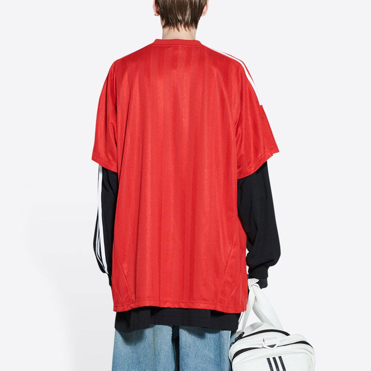 Balenciaga x adidas Soccer T-Shirt Oversized 'Red' 723663TNV136400