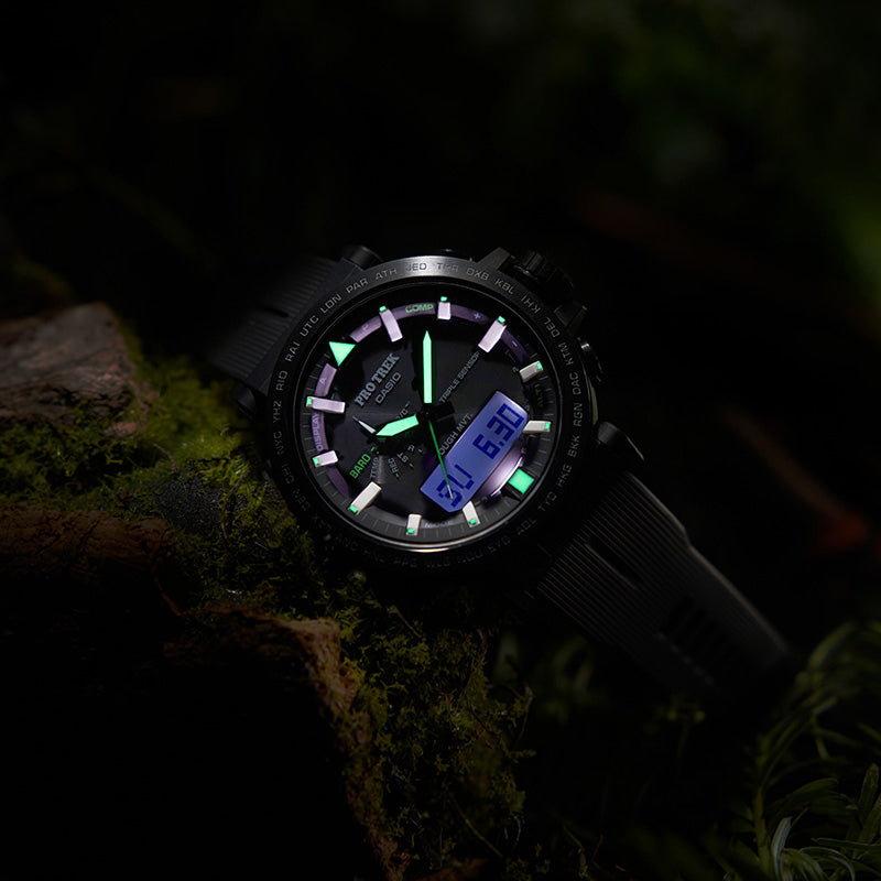 Casio Pro Trek Outdoor Sports Stylish Analog Watch 'Black White' PRW-6621Y-1PR