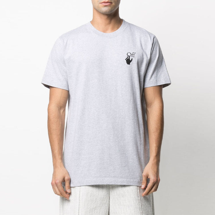 Off-White SS21 Arrow Short Sleeve Round Neck Version Gray OMAA027R21JER0030825