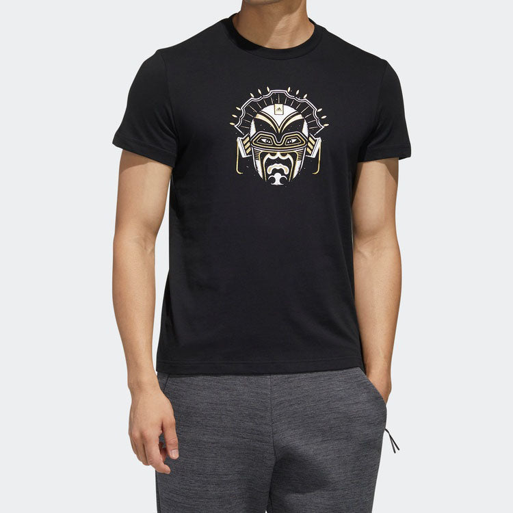 adidas Peking Op Mask Training Round Neck Short Sleeve Black GH7768