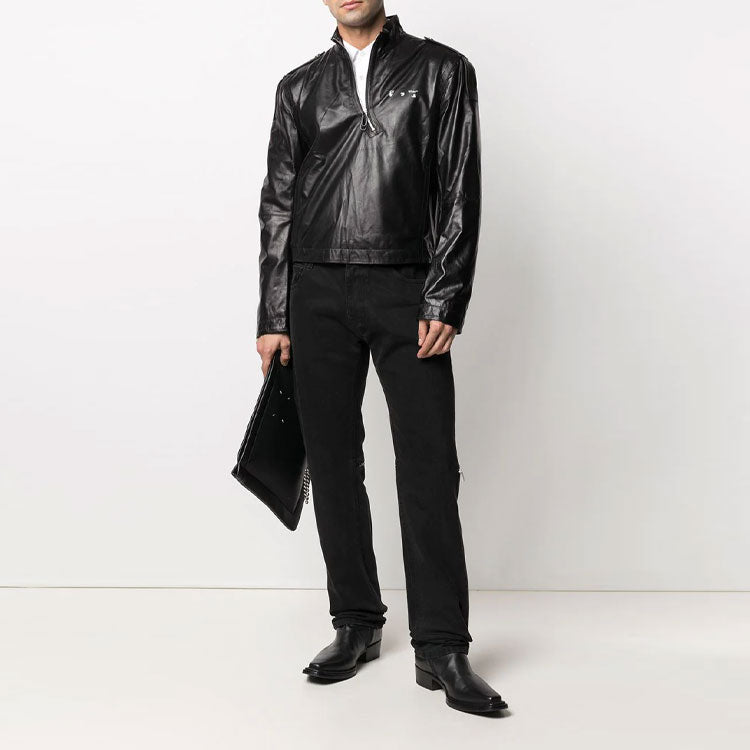 Off-White Logo Windproof Jacket Version Black OMJA058R21LEA0011001