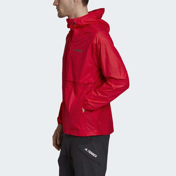 adidas Casual Sports hooded Long Sleeves Jacket Red GE9941