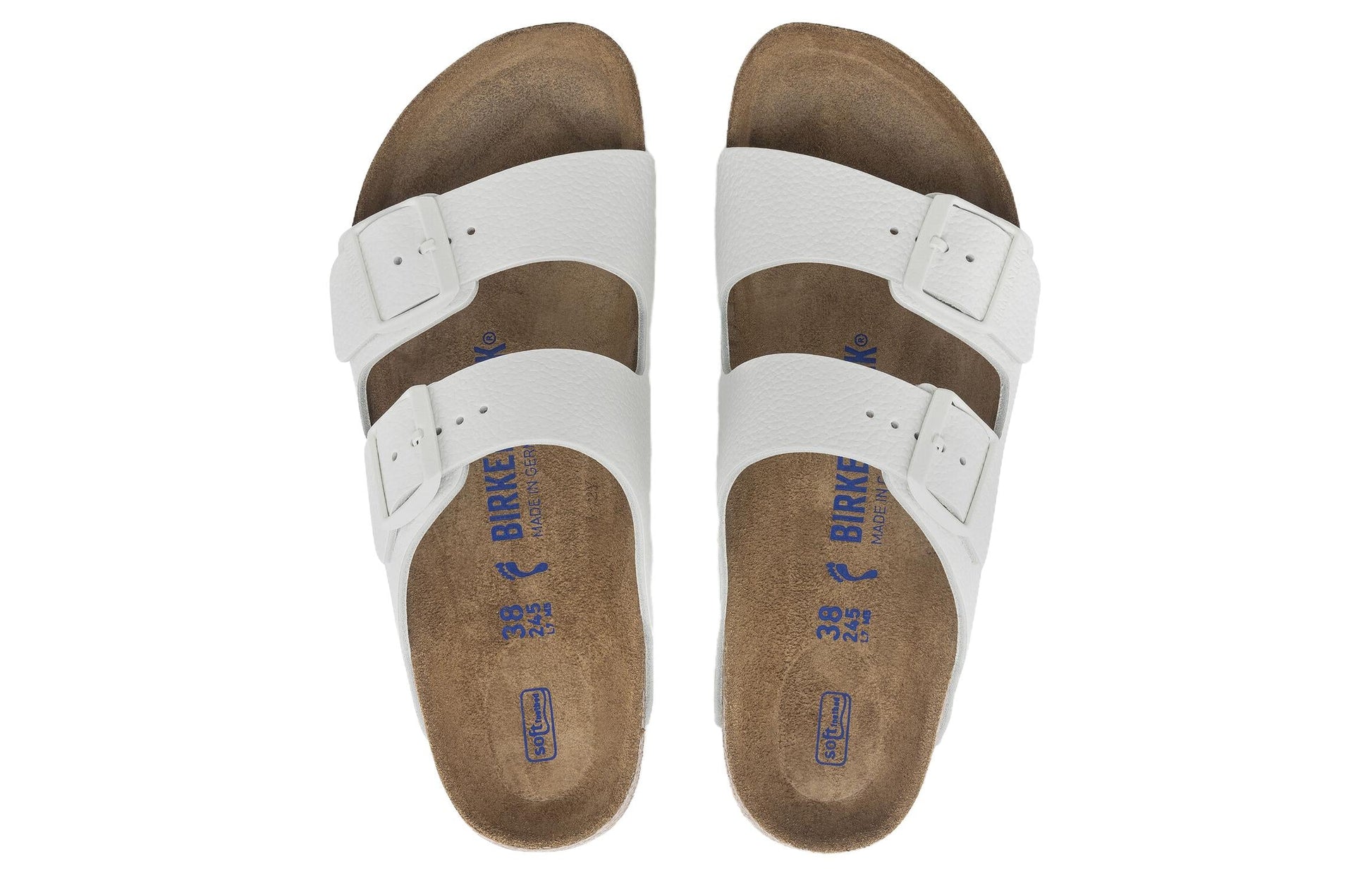 Birkenstock Arizona Soft Footbed Leather Sandals 'White' 1024945