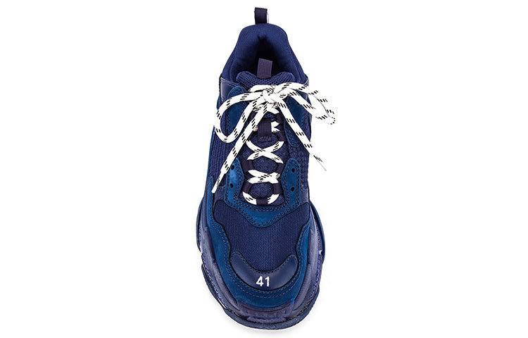 (WMNS) Balenciaga Triple S Clunky Shoes Navy 544351W09O14107