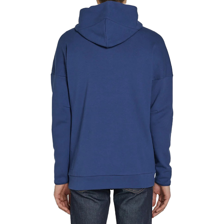 adidas Logo Printing Knit Hooded Jacket Blue CE4259