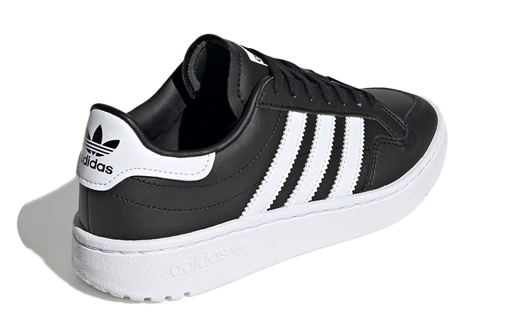 (GS) adidas originals Team Court J 'Black White' EF6810