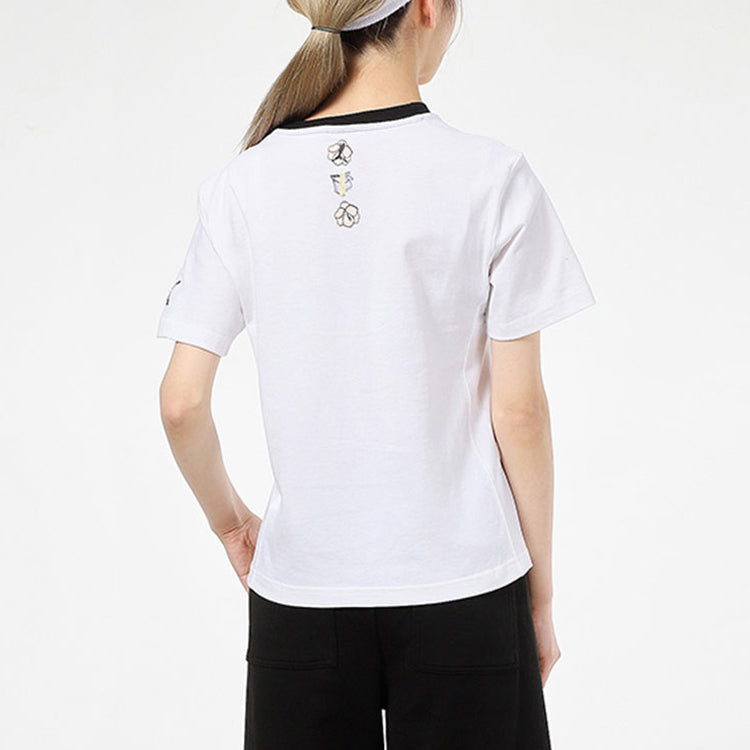 (WMNS) PUMA Logo Printing Round-neck White 532042-02