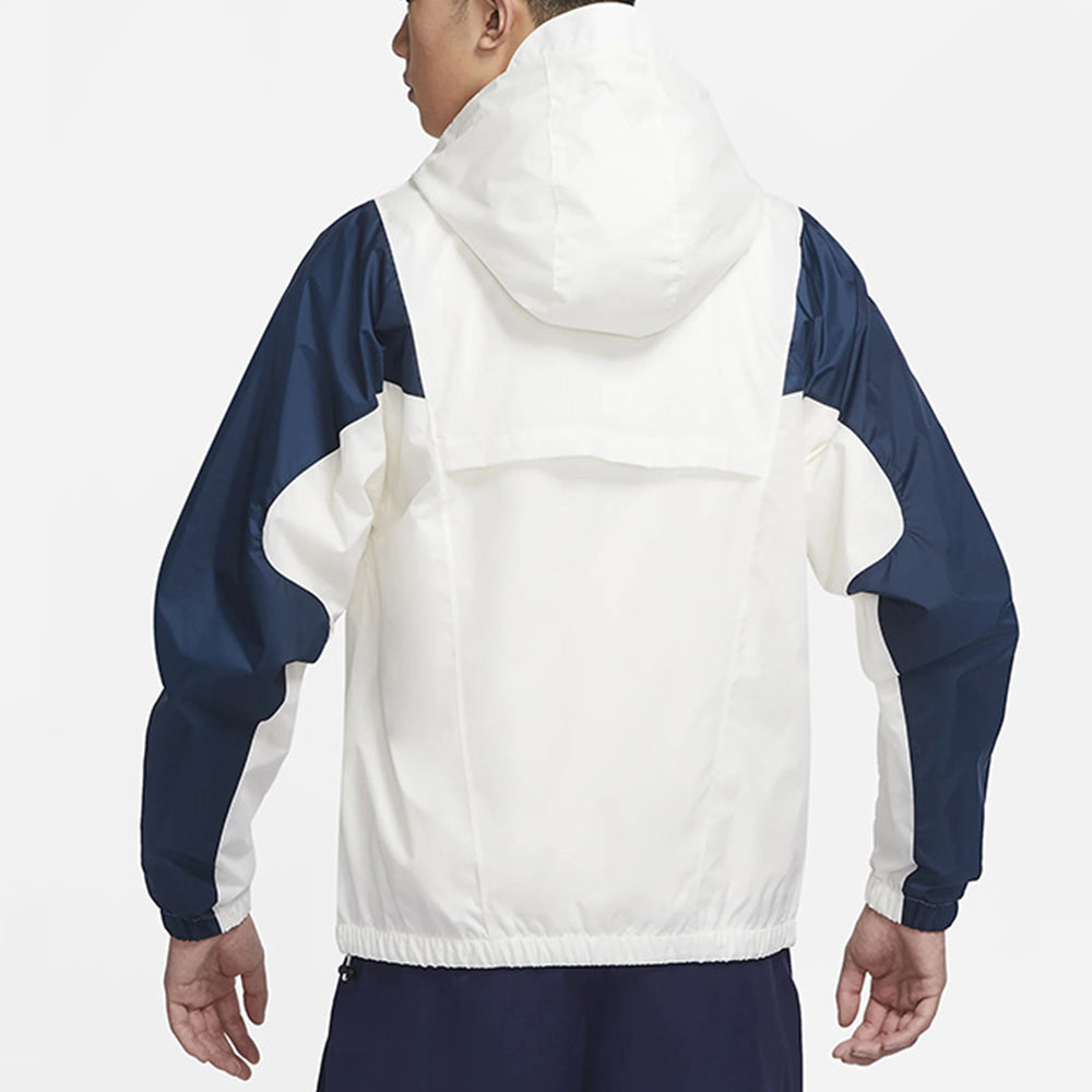 Men's Air Jordan Contrasting Colors Casual Sports Hooded Jacket Autumn White DA9833-133