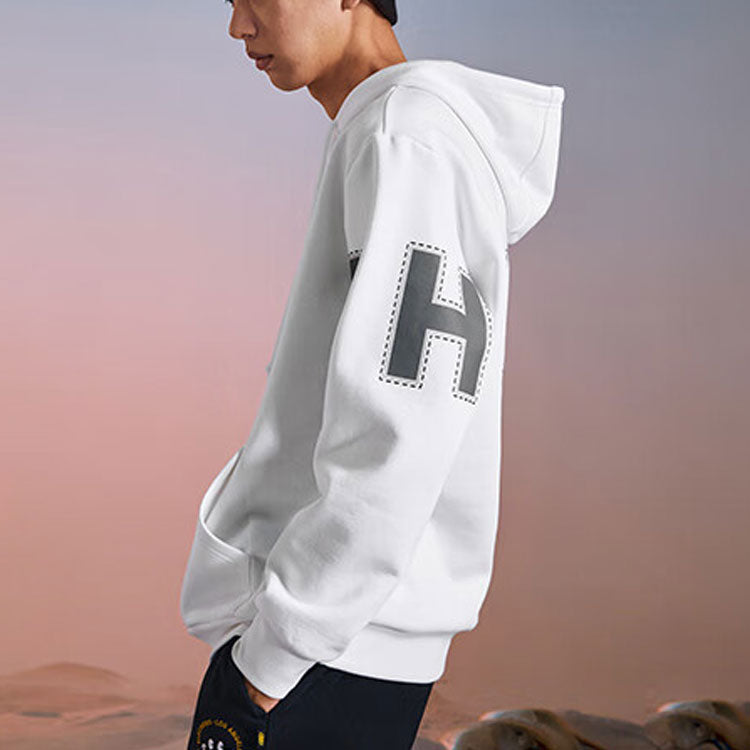 Skechers Casual Graphic Hoodie 'White Black' L321M179-0019