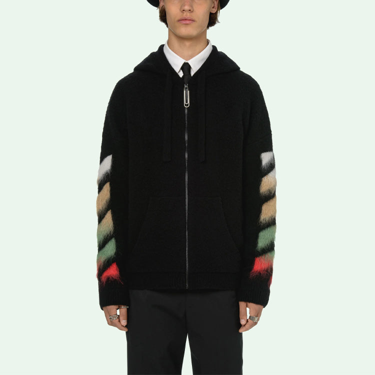 Men's Off-White SS21 Suede Stripe Black OMHA037R21KNI0011084