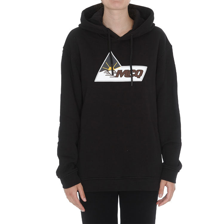 (WMNS) Alexander McQueen Cotton Hoodie Black 481637-RNJ68-1000