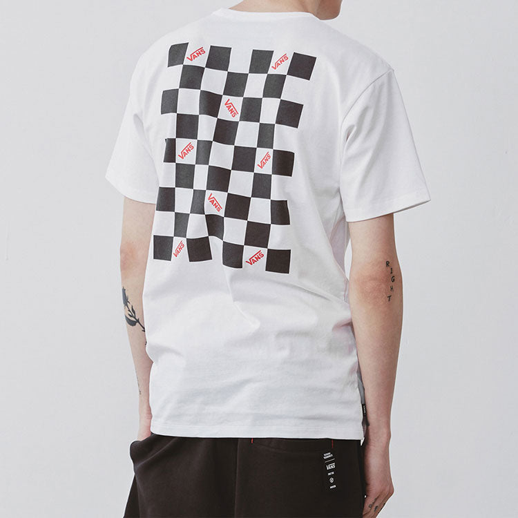 Men's Vans Alphabet Printing Short Sleeve White VN0A4SEUWHT1