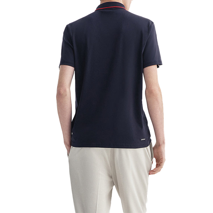 FILA Logo Printing Short Sleeve Polo Shirt Blue F61M021102F-NV