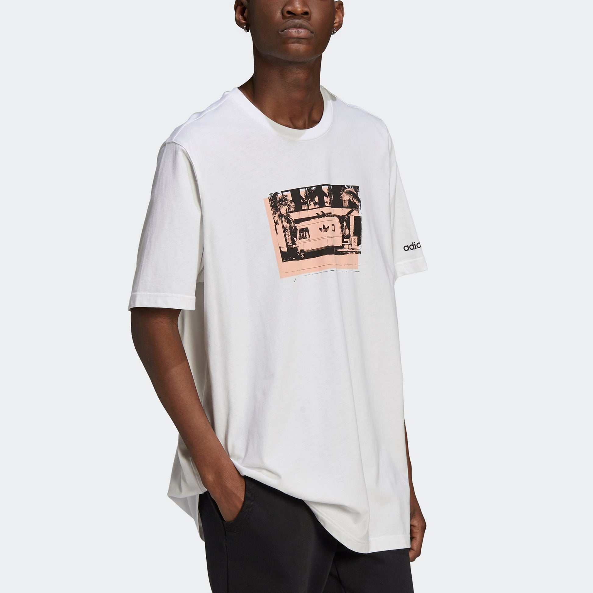 adidas originals Photo Tee Printing Sports Short Sleeve White HB1820