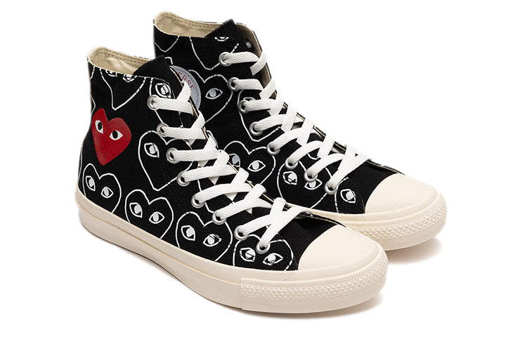 Converse CDG x Chuck Taylor All StarMulti-Heart 'Black White' 168982C