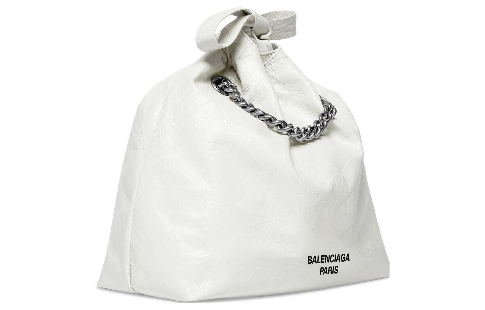 (WMNS) Balenciaga Crush Small Tote Bag 'Optic White' 742942210IU9001