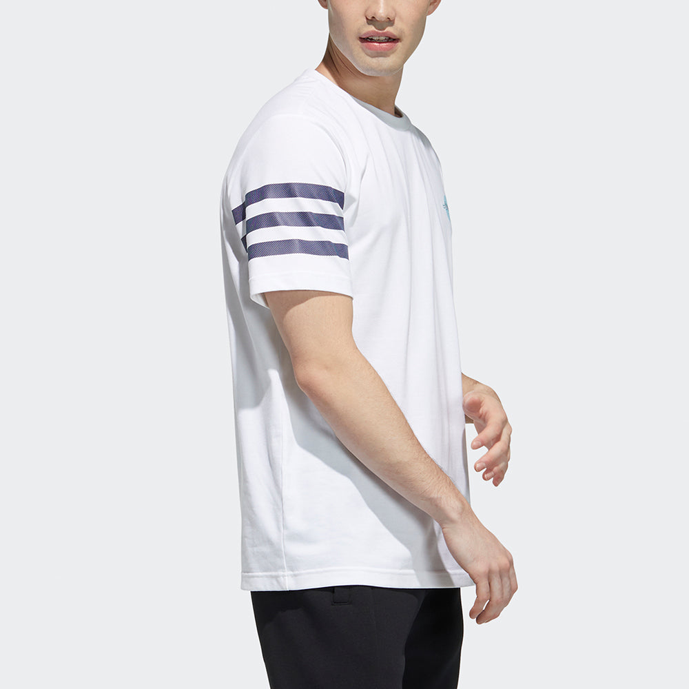 adidas neo Casual Sports Round Neck Short Sleeve White GP5703