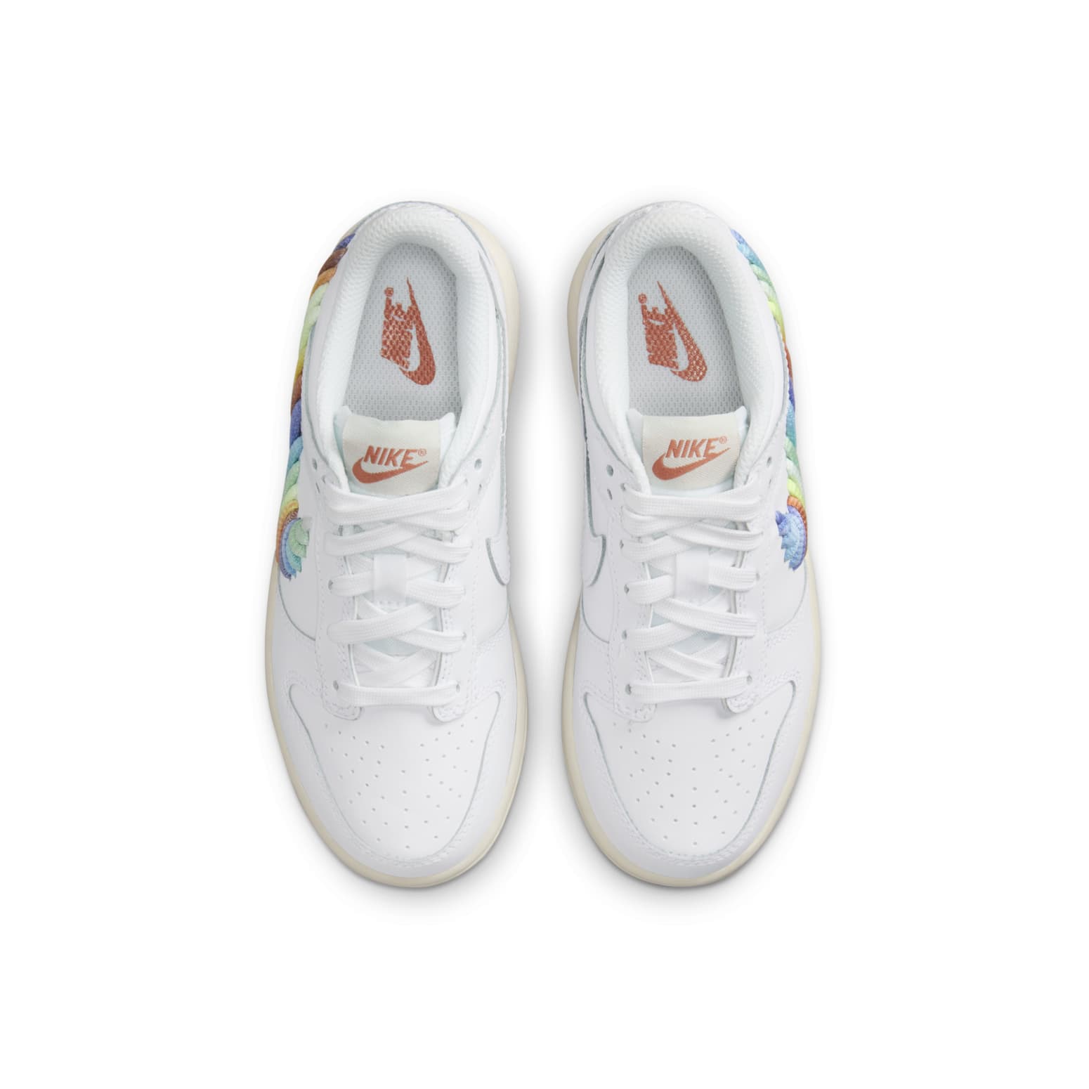(PS) Nike Dunk Low SE 'Rainbow Lace Swoosh White' FN4862-100