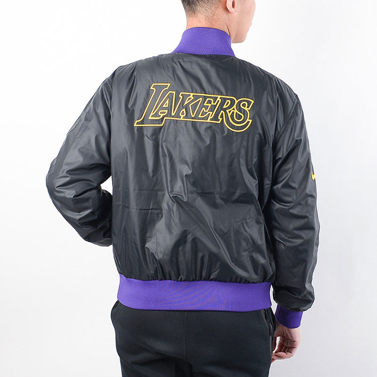 Nike NBA Los Angeles Lakers Basketball Sports Logo Jacket Purple DB4787-010