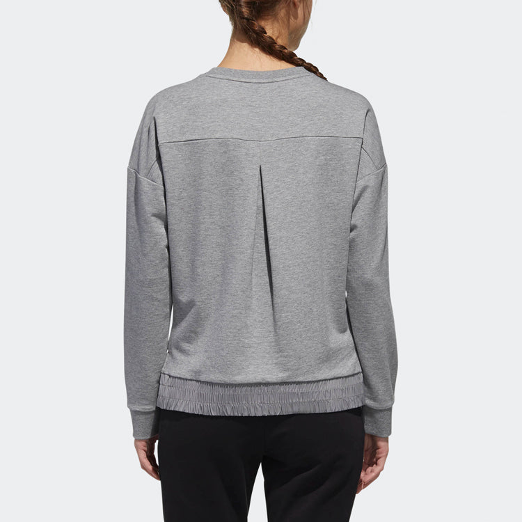 (WMNS) adidas Sports Round Neck Pullover Gray EA3104