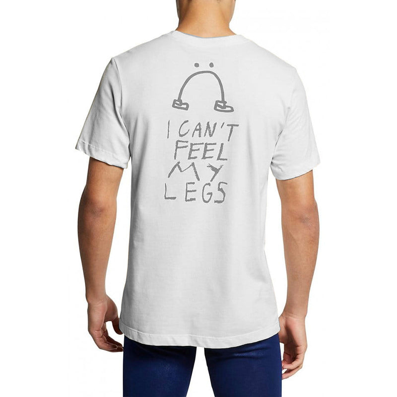 Nike Cartoon Alphabet Logo Printing Round Neck Short Sleeve White T-Shirt AO0624-100