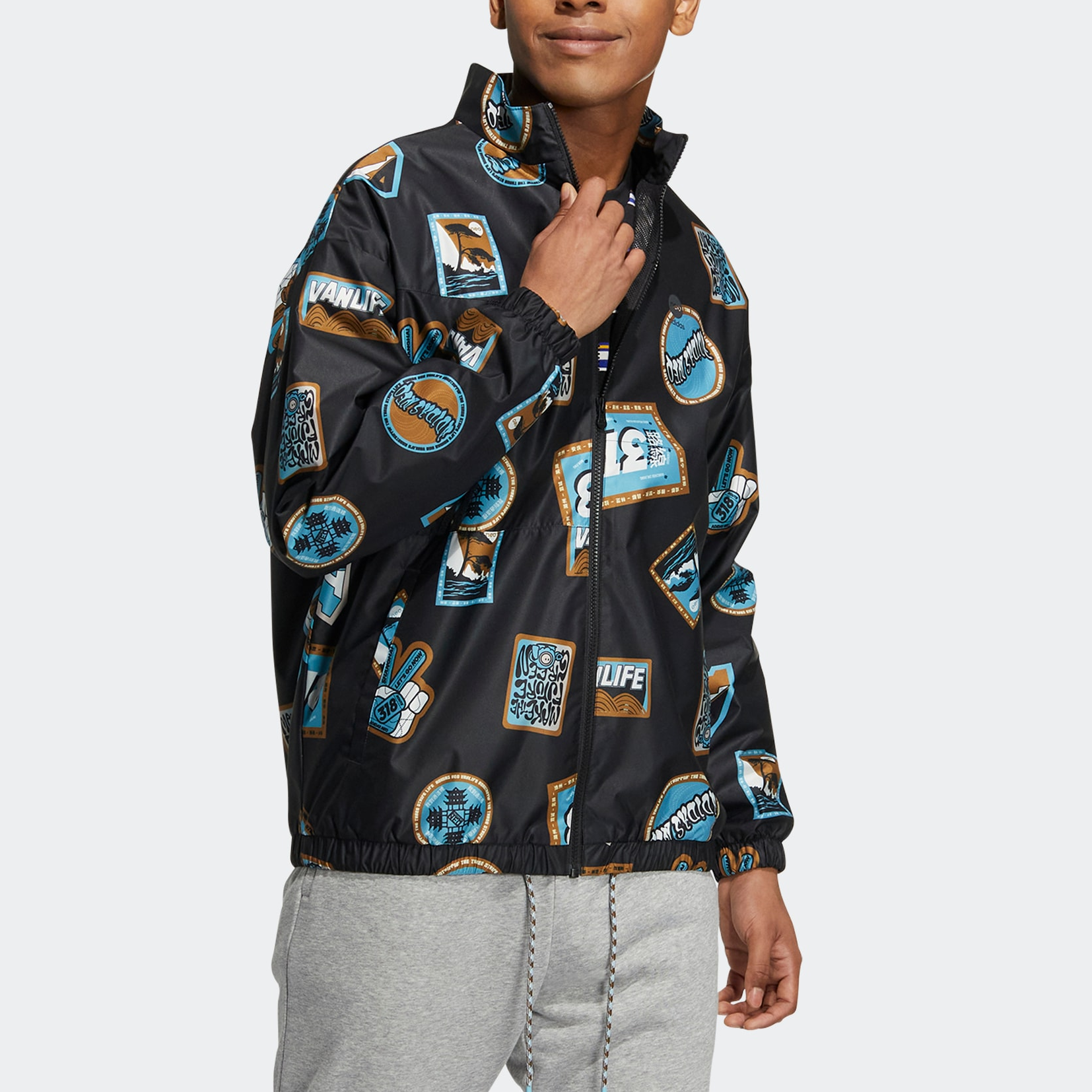 adidas Neo CESP Windbreaker Jackets 'Black Blue' IA6838