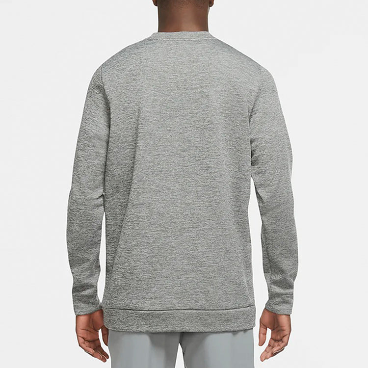 Nike Therma Training Sport Round Collar Velvet Jacket Long Sleeve Men's Grey CU7272-063