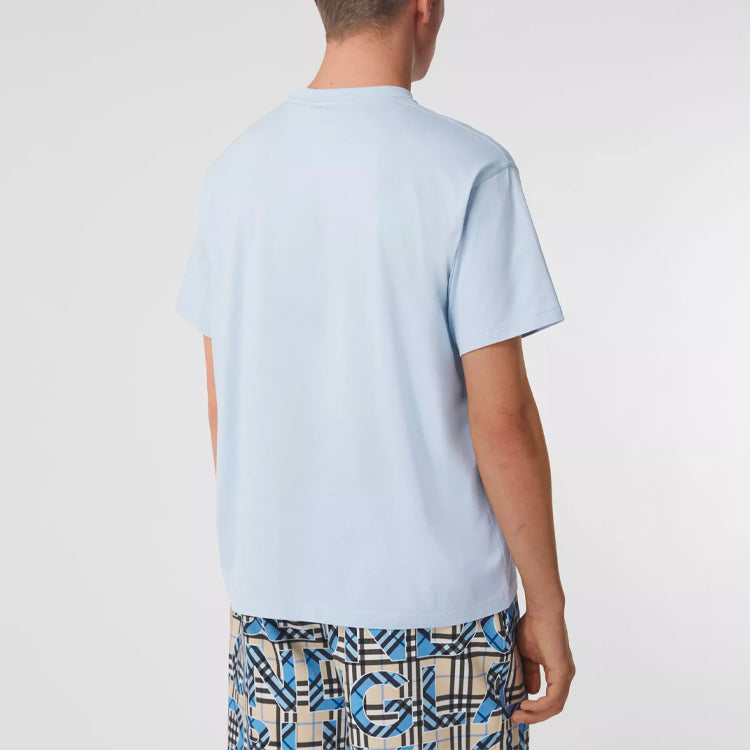 Burberry SS21 Logo Luxury Short Sleeves s Blue 80400621