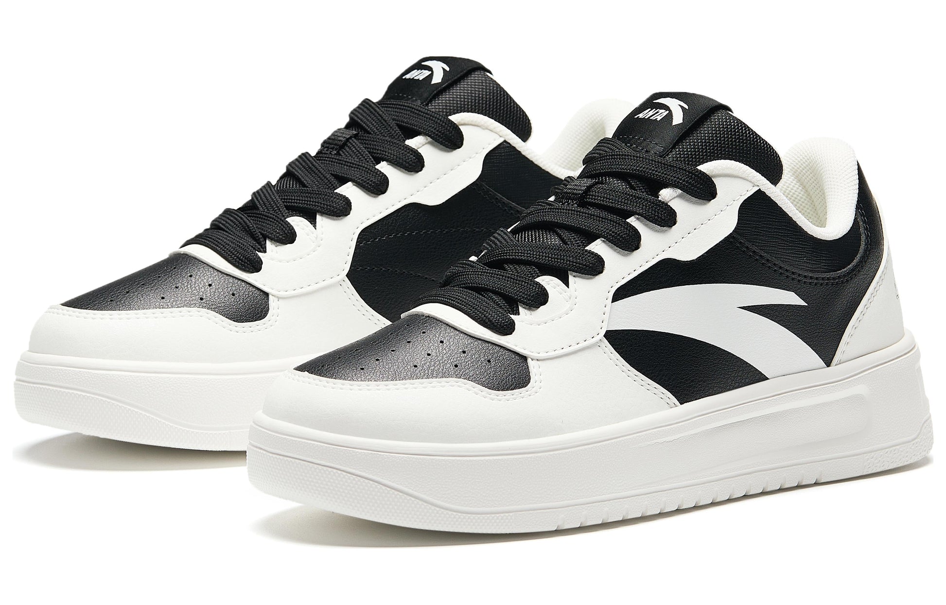 (WMNS) ANTA Skateboarding Series Sneakers 'White Black' 922418001Q-3