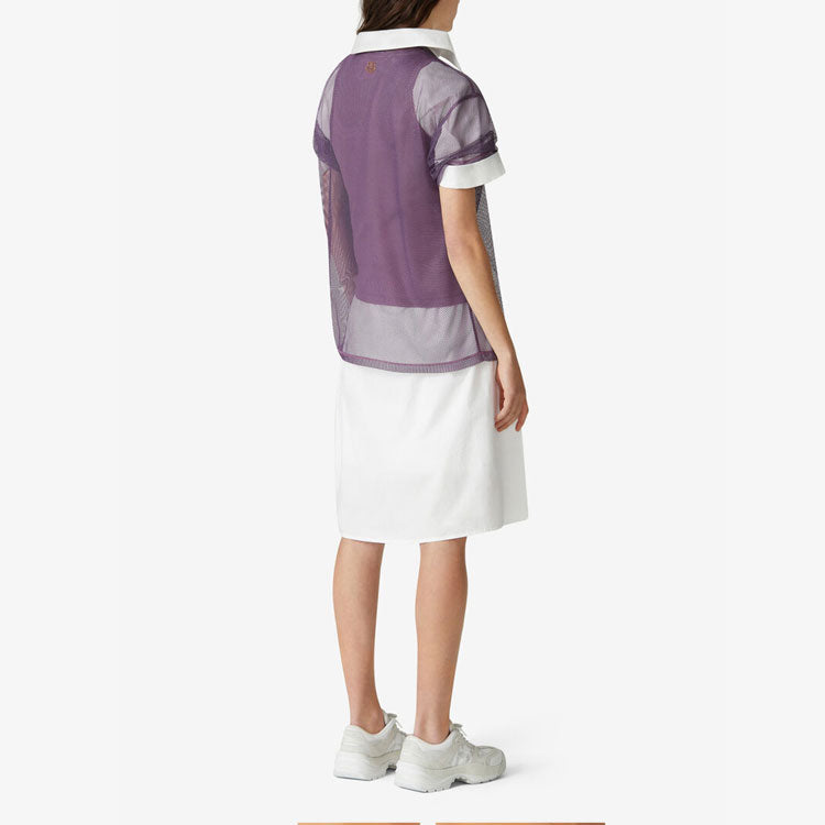 KENZO Pattern Printing Short Sleeve Purple T-Shirt FB52TS6464PM-82