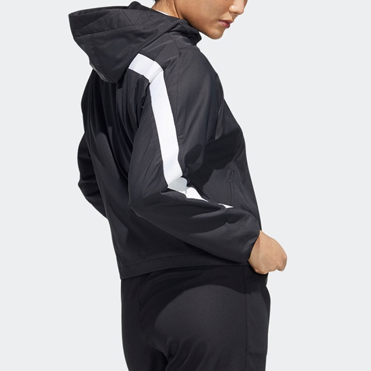 (WMNS) adidas Sports Hooded Jacket 'Black' HF2469