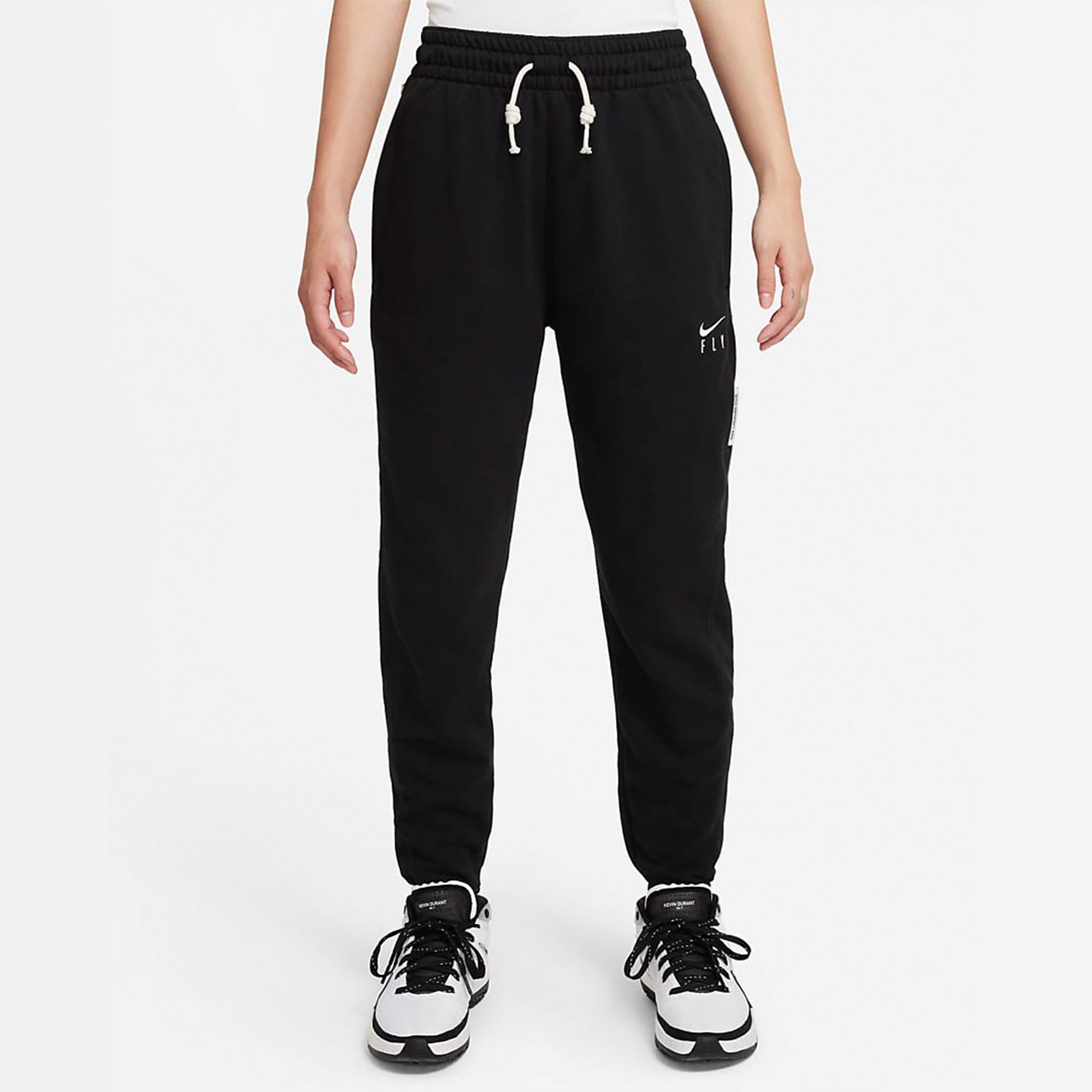 (WMNS) Nike Swoosh Fly Standard Issue Embroidery Logo Sports Trousers Black DA6466-010