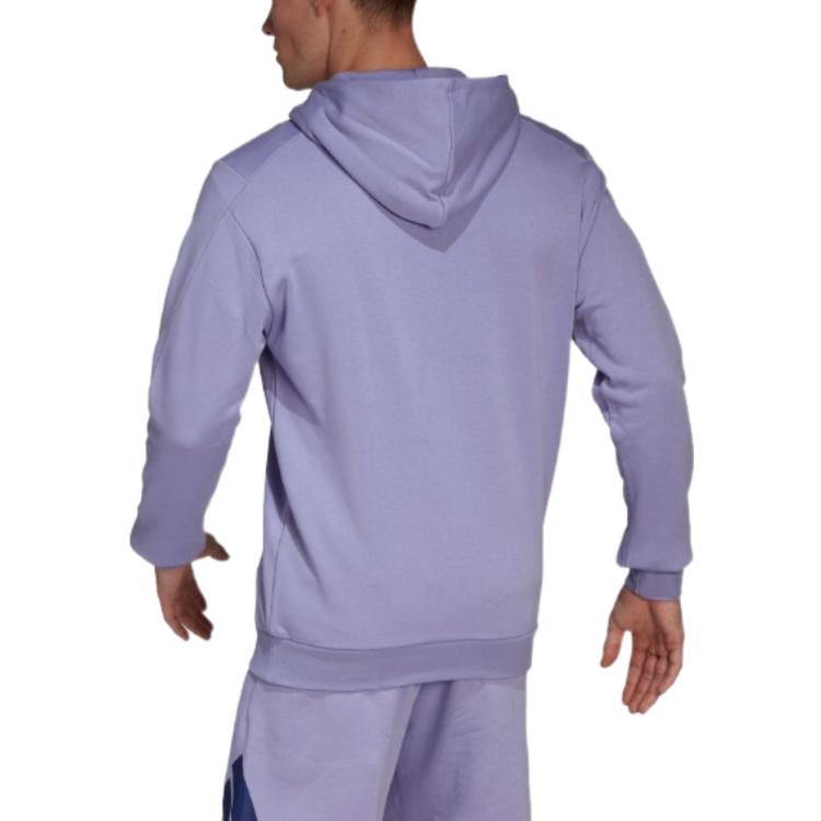 Men's adidas Logo Printing Sports Pullover Japanese Version Light Purple HB0461
